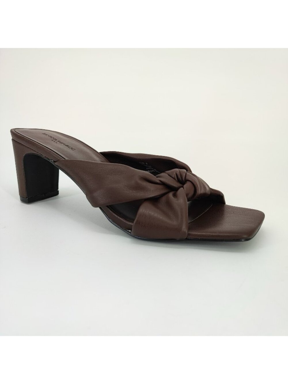 Banana Republic Twisted Knot H Women's Size 9 US Sandals Leather Brown Heeled